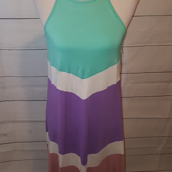 ELLE Colorblock Maxi Dress S-XL - Picture 3 of 3